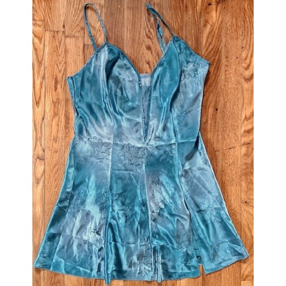 Victoria Secret Blue Teddy VINTAGE gold‎ label Size M